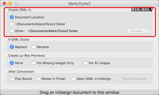 MarkzTools2 Preferences MarkzTools2's preferences are all conveniently located on the main window.