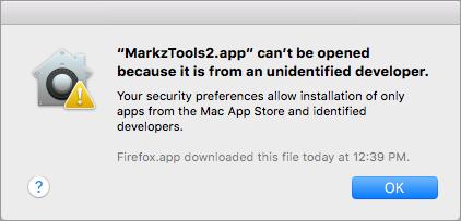 Running MarkzTools2 for the First Time Error when starting up MarkzTools2 The Default Security settings