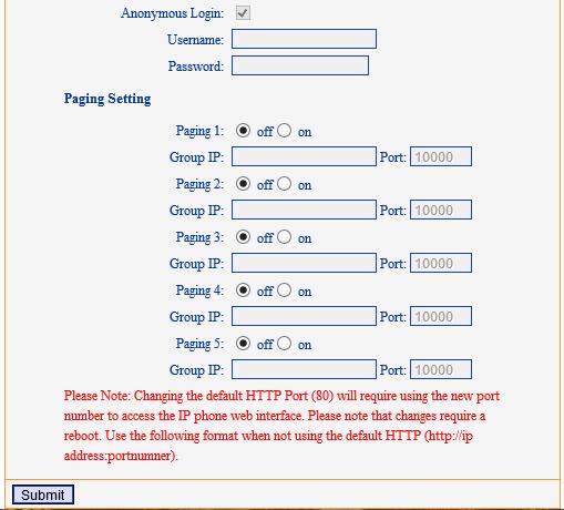 3.3 SIP Account ESCENE IP Intercom can be set up one SIP account. Account s user name, password and server address are mandatory.