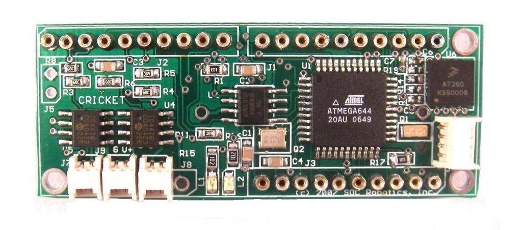 1.0 Introduction Features: 8bit RISC AVR Processor (ATmega644) 10MHz External crystal oscillator 8ch 10 bit A/D 15 Digital IO SPI Port TWI I2C Port 64K Internal Program Flash 2K Internal EEPROM 4K