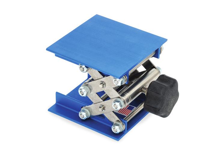 LabJaws Clamps & Supports Rods, Frames, & Supports OHAUS Aluminum Lab-Lifts Exceptional stability and durability Aluminum construction Three convenient sizes Aluminum Lab-Lifts provide stable height