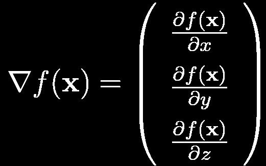 Gradient Estimation The gradient vector is the first-order derivative of the scalar field partial derivative in x-direction