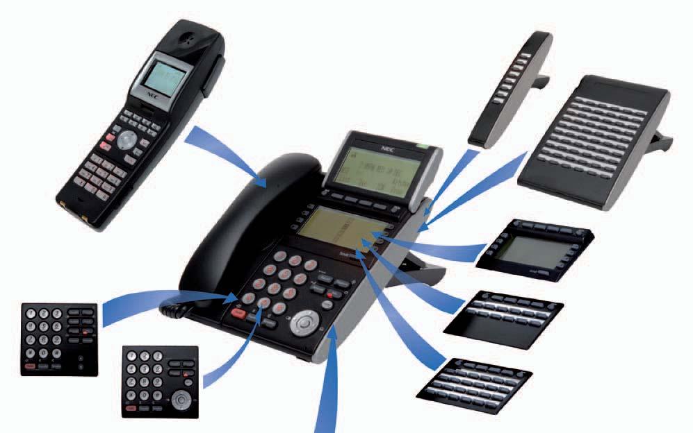 UNIVERGE SV8100 Terminals Unique business terminals and handsets with an interchangeable design UNIVERGE SV8100 terminals and handsets are like no other.
