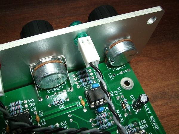 Light Emitting Diodes The 5V LED fitted to the panel with a translucent green cliplite.