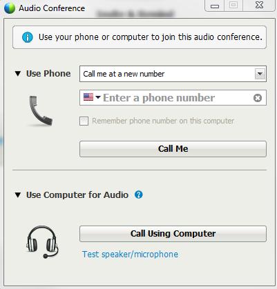 The Attendee ID is essential because it synchronizes your name with your dial-in code so that we know who you are when you speak or use other WebEx features (a phone icon appears beside your name).