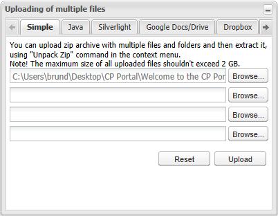 How to upload a document Click on the Upload button Select a tab to
