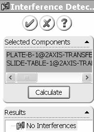 Check for Interference. 458) Click PLATE-B from the Graphics window.