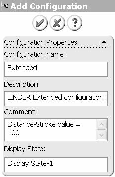485) Click Add Configuration. The Add Configuration PropertyManager is displayed. configuration for Description. 486) Enter Normal for Configuration name.
