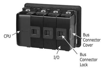UID-0808R, UID-0808T, UID-1600,UID-0016R, UID-0016T Installation Guide 5. Slide the Bus Connector Lock all the way to the left as shown in the accompanying figure. 6.