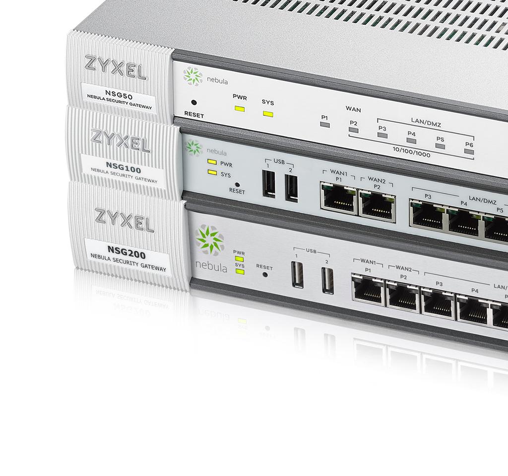 NSG50/100/200 The Zyxel is built with remote management and ironclad security for organizations with multiple distributed sites.