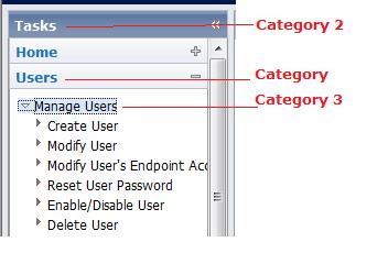 Task Categories Within each category, you can control the order in which the items in that category are displayed by specifying a category order.