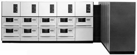 IBM 2314 Announced April 1965 Eight disk drives plus a spare one and a