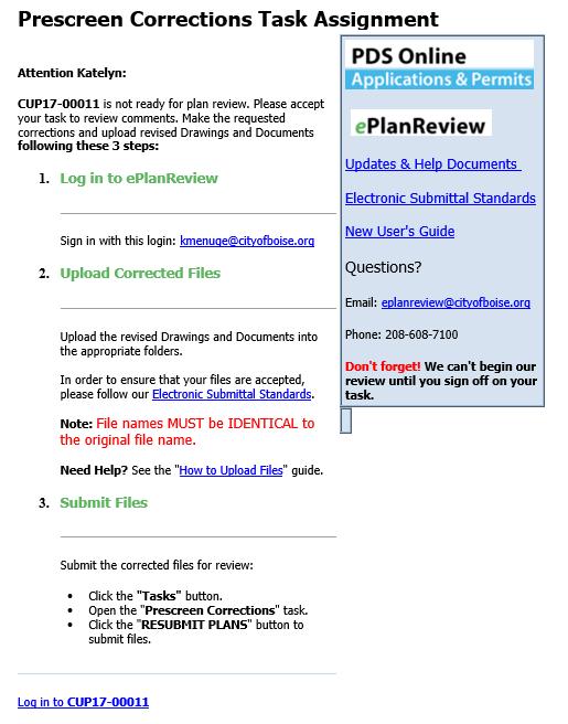 eplanreview Planning User s Guide Page 13 Once you confirm No tasks are available at this time.