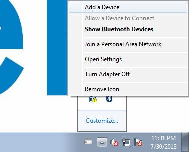 Activate the H @ rt Bluepack by briefly pressing the button next to the mini USB socket.