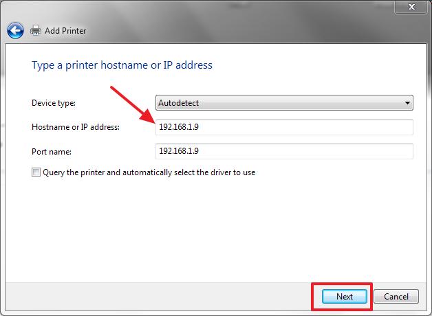 11. In the hostname or IP address: field, enter the IP address