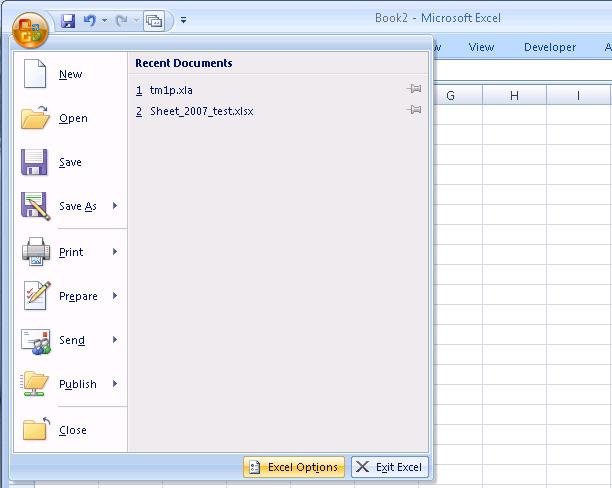 Manually Adding the TM1 Add-in to Excel 2007 If you need to manually add the TM1 add in to Excel 2007, perform