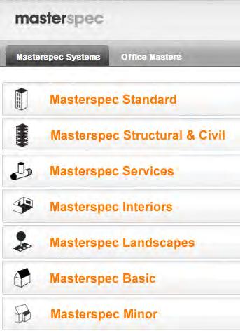 3: WORKSECTIONS Adding in Worksections to your Specification 1. To add Worksections from the Masterspec library, click on the appropriate Library e.g. STANDARD. 2.