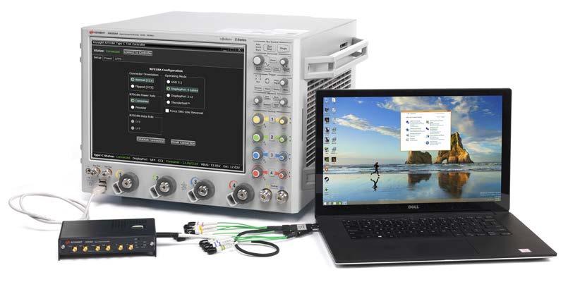 03 Keysight N7018A Type-C Test Controller - Data Sheet Full control of the USB Type-C interface for high speed compliance testing Stand-alone GUI to USB connection for manual operation and Remote API