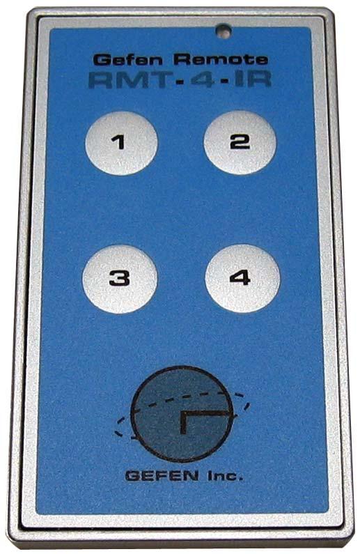RMT-4IR 1. Remove battery cover from the back of the RMT4-IR remote. 2. Verify that dip switches 1 & 2 are in the down (OFF) position. 3.