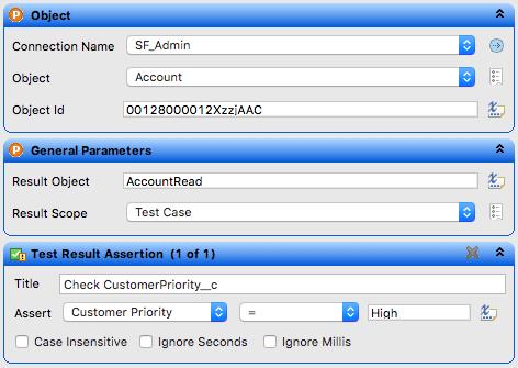 Your Test Step parameters should look something like this: Note that, if your data row has a value set for Customer Priority, this will