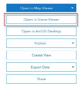 Search and type a location into the search box View layers Choose a basemap Adjust daylight Display the GPS track with elevation, heart rate, and speed in Scene ArcGIS Online 3D Scene Viewer is an