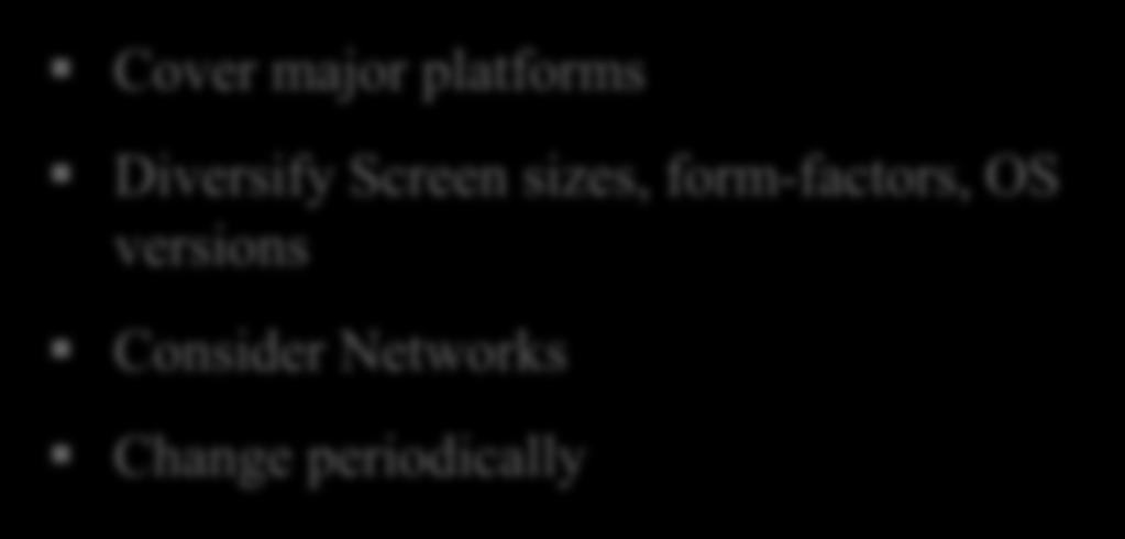 Must Major Market Why RDA - Platforms & Networks Cover major platforms
