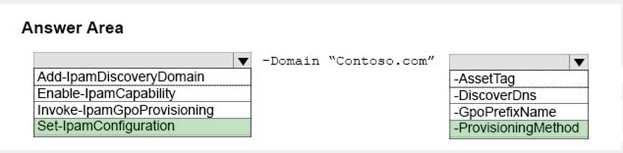 Hot Area: Correct Answer: /Reference: QUESTION 55 HOTSPOT Your network contains an Active Directory domain named contoso.com.