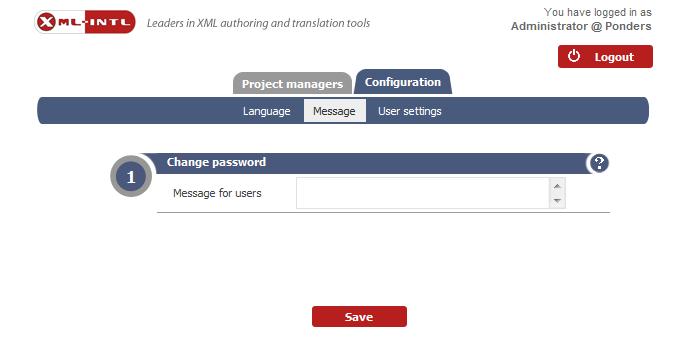 Preferred selection Language Message create a message to inform users about
