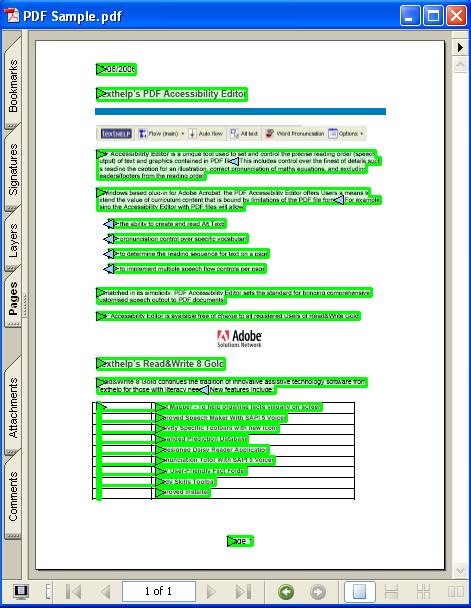 Using the PDF Accessibility Editor Read&Write 9 Figure 23-4 Flow illustration 3. A blue arrow indicates the end of sentence, i.e. where there is a full stop. 4.