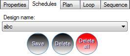5.18 Delete Design At the Schedule Tab, Select design name from dropdown list
