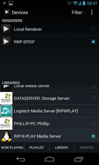 X. Playing your music A UPNP control application can be used to manage the playback of the RIPNPLAY from
