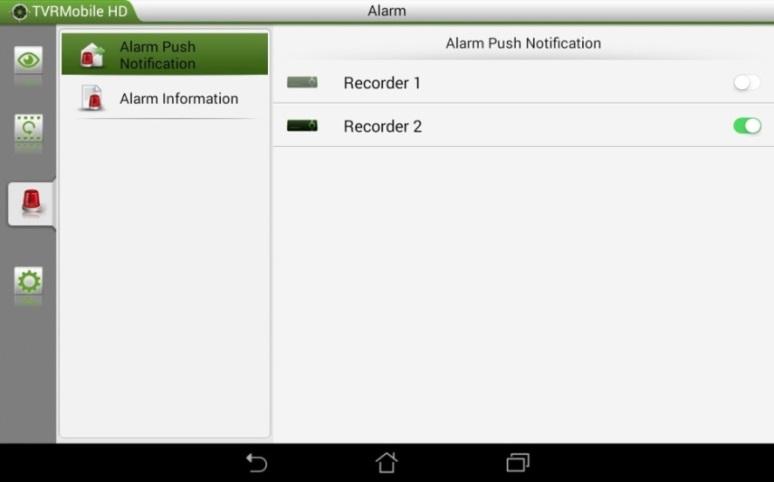 Chapter 13: Alarm and event setup 3. In the menu option Alarm, select Set Alarm Notification. The events will be listed in the Alarm Information window. 4.