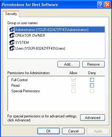 Troubleshooting Changing Permissions on Windows 4. Right-click on the Best Software key, and select Permissions from the pop-up menu.