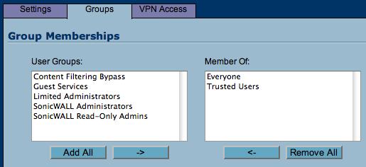 Groups Make sure the new user is a member of the Trusted Users group.