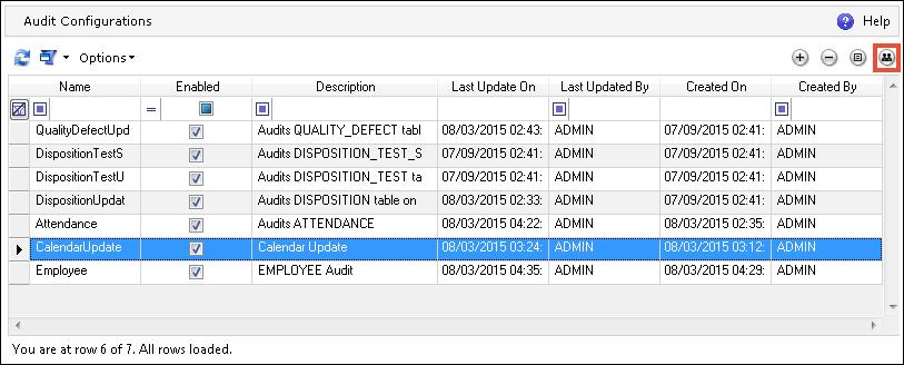 Audit Trail DELMIA Apriso 2018 Technical Guide 15 5 Audit Trail Usage The Audit Configurations browser (see Figure 10) allows the user to select the Audit Configuration for which the Audit Trail