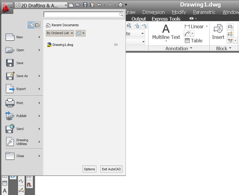Creating, Opening, and Saving AutoCAD