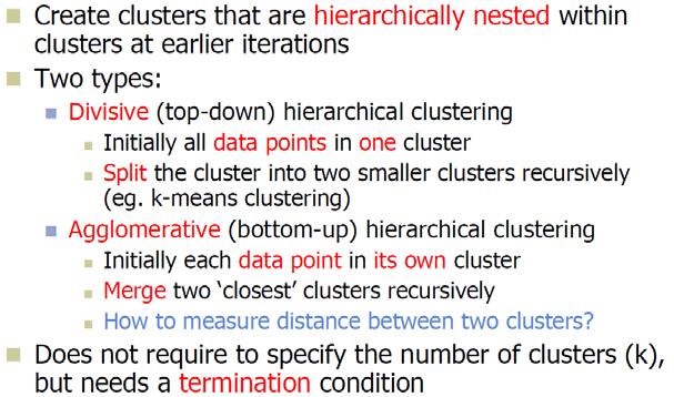 Hierarchical clustering methods Hierarchical clustering