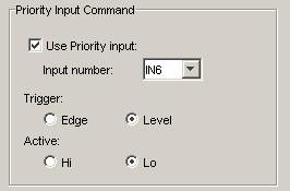 Programming Copley Indexer 2 Program User Guide 3.7.3: Priority Input Command Click Use Priority input. Select appropriate values for the following fields.