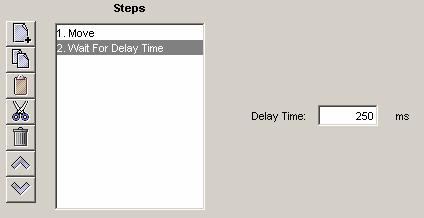 Functions Copley Indexer 2 Program User Guide 4.3: Wait for Delay Time 4.3.1: Wait for Delay Time Overview Wait for Delay Time pauses execution of the sequence for the specified amount of time. 4.3.2: Adding a Wait for Delay Time Step to a Sequence Click Add New Step on the Program tab to open Indexer Functions.