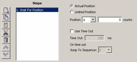 Functions Copley Indexer 2 Program User Guide 4.6: Wait for Position 4.6.1: Wait for Position Overview Wait for Position pauses execution of the sequence until the axis position meets the programmed criteria.