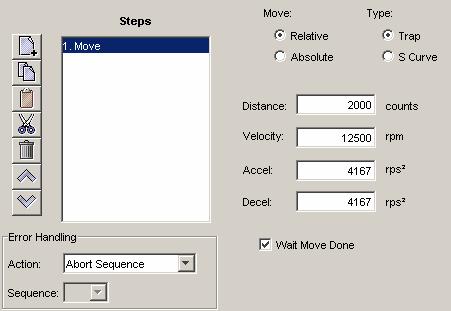 Copley Indexer 2 Program User Guide Functions 4.13: Move 4.13.1: Move Function Overview The Move function executes a profile move using the specified parameters. 4.13.2: Adding a Move Step to a Sequence Click Add New Step to open the Indexer Functions screen.