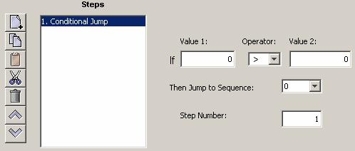 Copley Indexer 2 Program User Guide Functions 4.29: Conditional Jump 4.29.1: Conditional Jump Overview This function is used to conditionally jump to a specified step within a specified sequence.