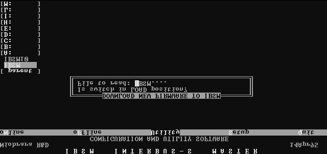 Figure 4-11 Download Firmware BBS Terminal Emulator Selecting the BBS Terminal emulator from the Utilities menu will invoke a terminal emulator according to the setup selected in the Setup menu.