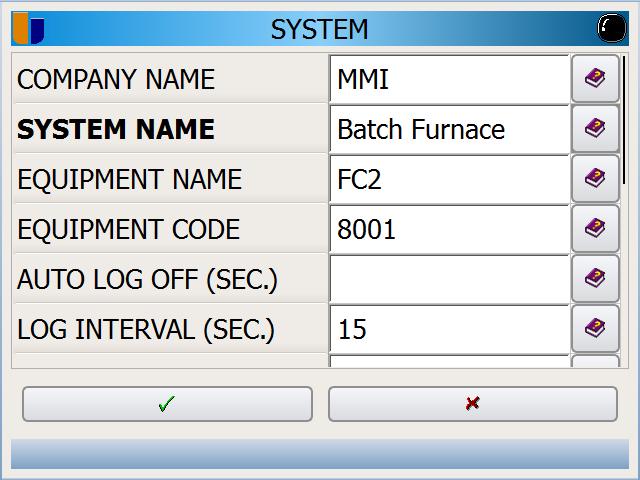 PROTHERM 455 User Manual Rev. 3.0 Page 34 of 63 7.2 System Menu: Here an authorized user can modify system settings. The lists of available options, shown below, require a restart of the PROTHERM 455.