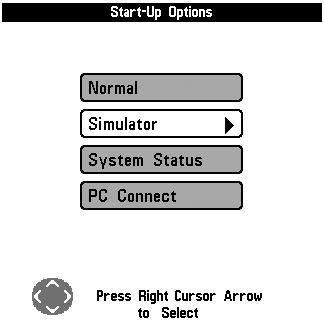 Start-Up Options Menu Start-Up Options Menu Press the MENU key when the Title screen is displayed to access the Start-Up Options menu.