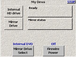 Chapter 3 Zaxcom Deva User s Manual My Deva page Page purpose: It sets the parameters for all the recording devices, including the Primary Drive, the Backup Drive and any external FireWire device.