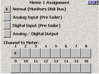 Zaxcom Deva User s Manual Chapter 3 Meter (#) Assignment page Page purpose: This page assigns which track each meter is displaying.