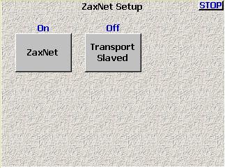 Chapter 3 Zaxcom Deva User s Manual ZaxNet Setup page Page purpose: Enables the use of ZaxNet and sets a few operating parameters.