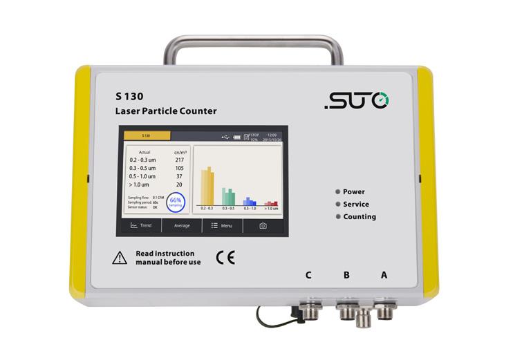 S 130 LASER PARTICLE COUNTER QUALITY AND PURITY OF COMPRESSED AIR S 130 is a new generation laser particle counter optimized for applications in compressed air or compressed gases.