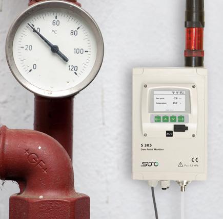 All-In-One dew point monitor serves as a measuring and display device. The connection to the compressed air network is via a 6-mm quick connect and corresponding connecting hose.